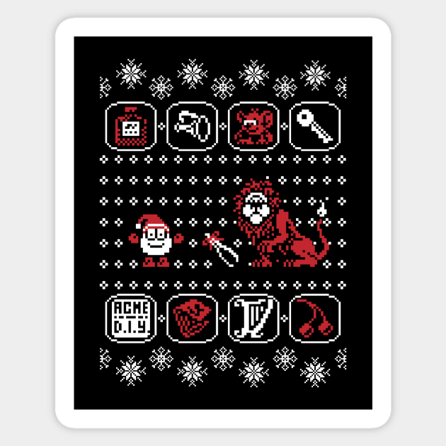 Dizzy Yolkfolk Ugly Christmas Sweater Sticker by RetroReview